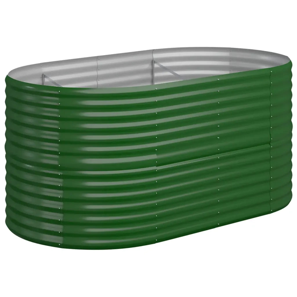 Fioriere | Cassetta per fiori | Letto Giardino Acciaio Zincato 152x80x68 cm Verde