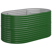Fioriere | Cassetta per fiori | Letto Giardino Acciaio Zincato 152x80x68 cm Verde