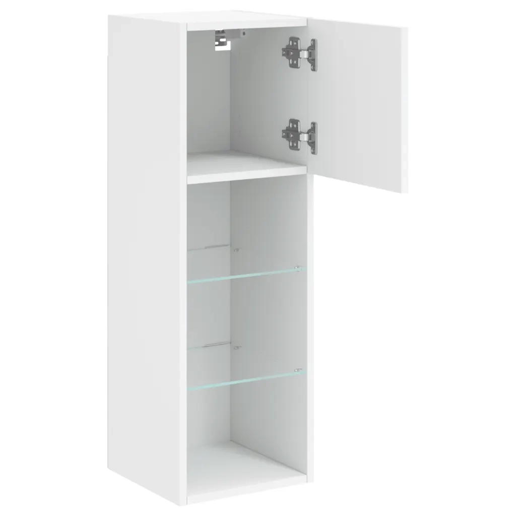 Mobile TV con Luci LED-Credenza TV-Console TV Bianco 30,5x30x90 cm