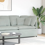 Divano da Giardino-Modulo Angolare Divano Modulare con Cuscini Grigio Chiaro 100cm