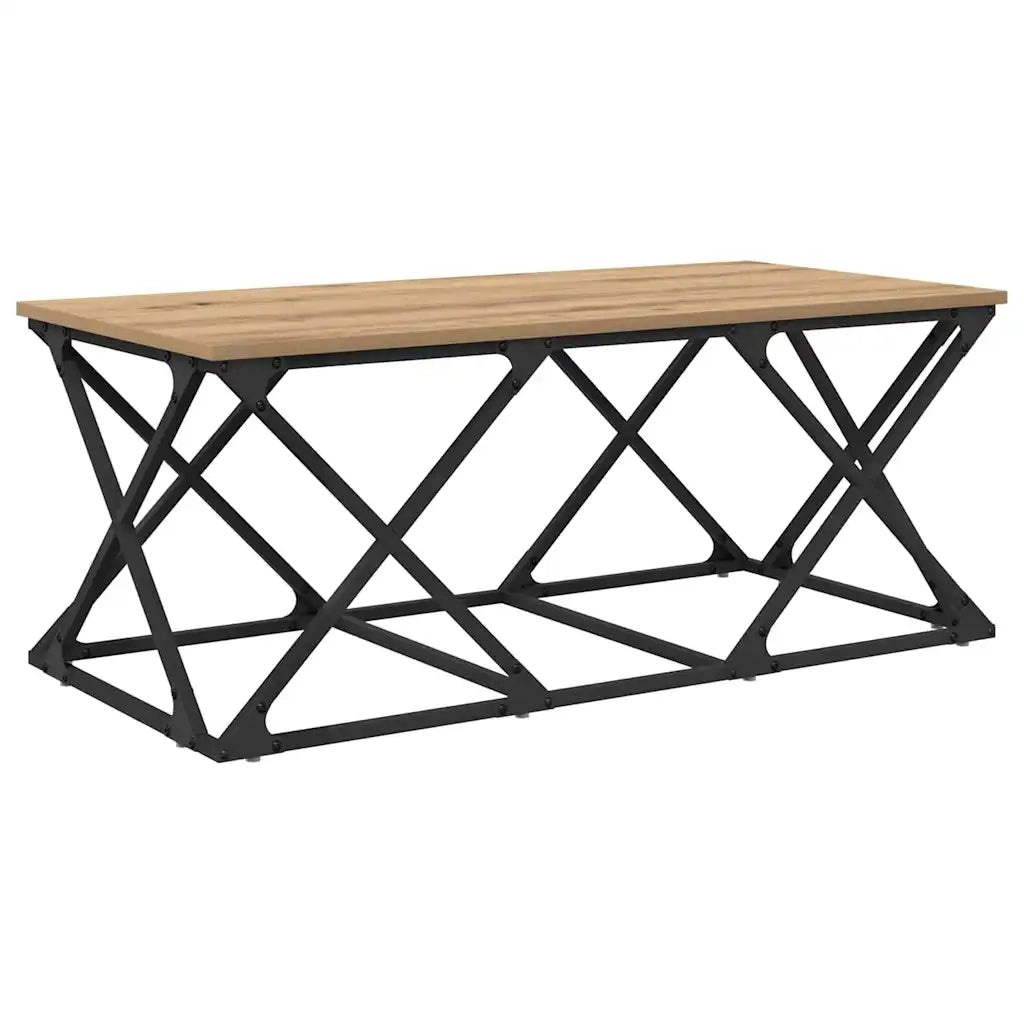 Tavolino da salotto Rovere artigianale 100 x 49 x 40 cm