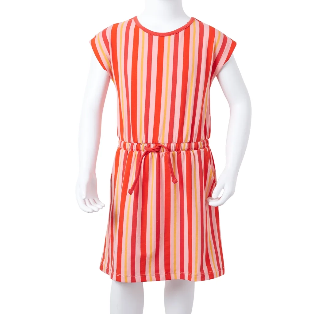 Abito per Bambine con Coulisse Rosa e Rosso 104 CFW2268252