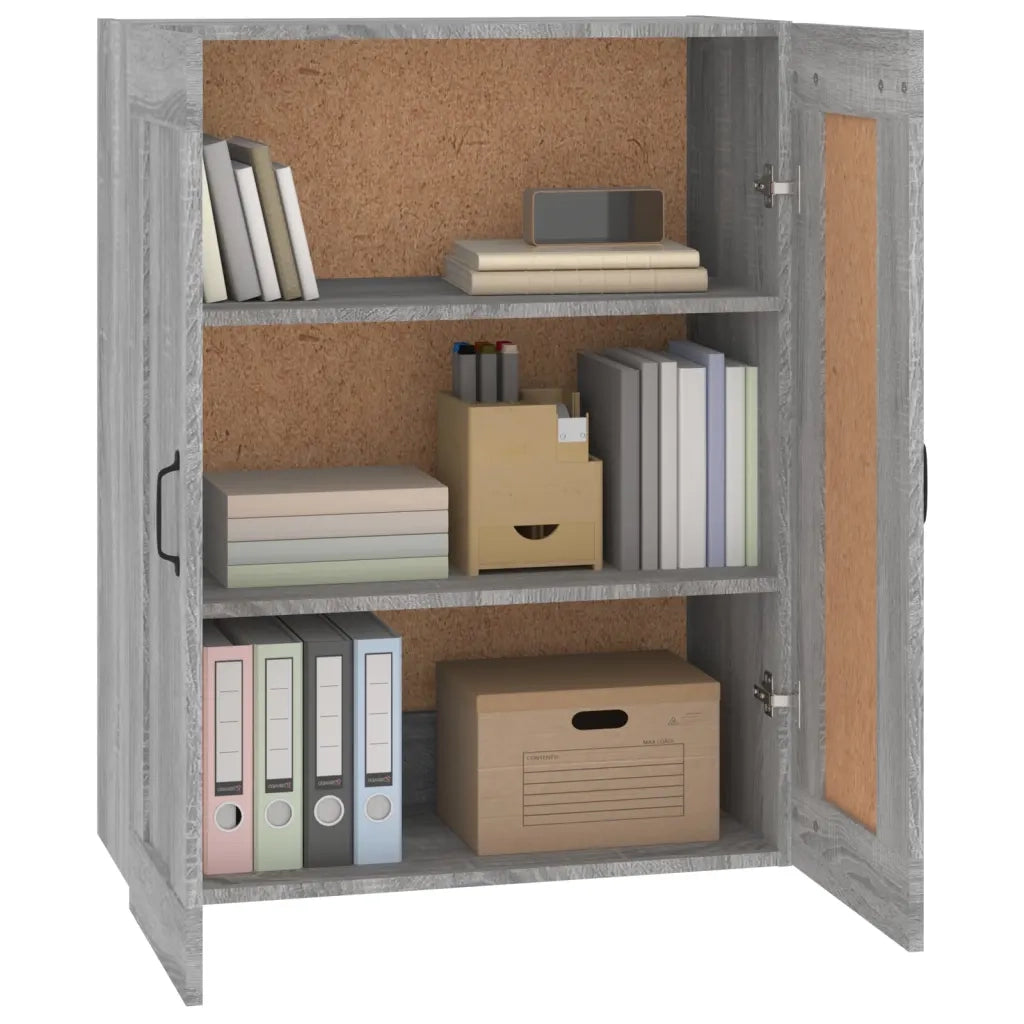 Armadietto Pensile a Parete Grigio Sonoma 69,5x32,5x90 cm 817397