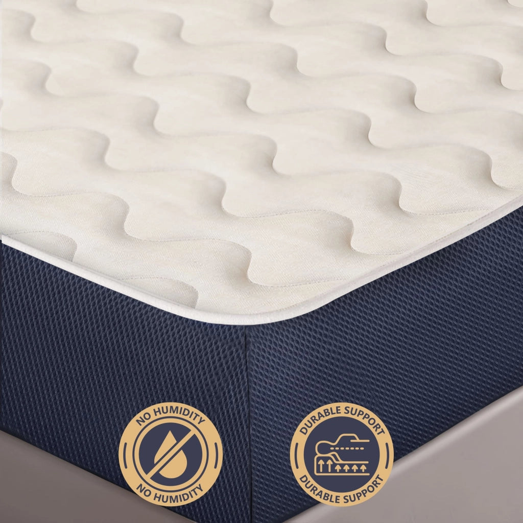 Materasso singolo 90x190 in Waterfoam Ipoallergenico, 10 cm ESSENTIAL | Imbottitura in Ovatta e Rivestimento in Tessuto 3D Traspirante, Antiacaro e Antifungino | Made in Italy