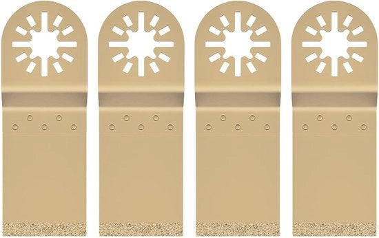 Oscillante lama di sega diamantata multitool - 4 pezzi di lama metallica per rapido cambio - rimozione di malta legno metallo materiale duro lame oscillanti