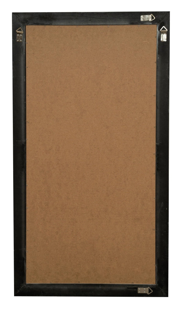 Biscottini Specchio Specchiera Impero da parete e appendere verticale/orizzontale L72xPR4xH132 cm finitura argento e nero anticato