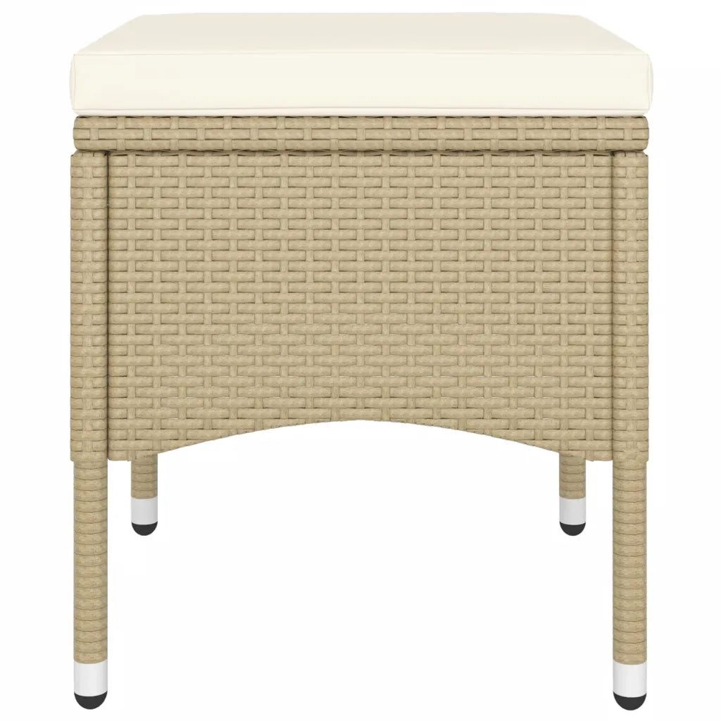 Set da Pranzo per Giardino 5 pz | Set Salotto da Giardino in Polyrattan Beige
