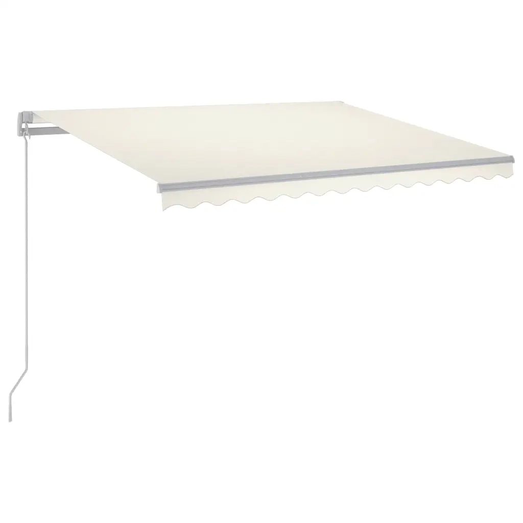 Tenda da Sole Retrattile Manuale con LED 300x250 cm Crema 3068862