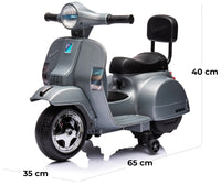 Piaggio Mini Vespa PX150 Elettrica 6V per Bambini Grigio