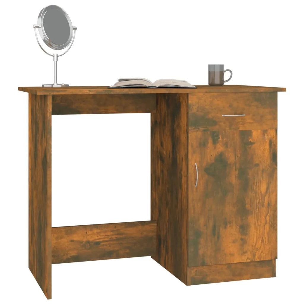 Scrivania Rovere Fumo 100x50x76 cm in Legno Multistrato cod mxl 61407