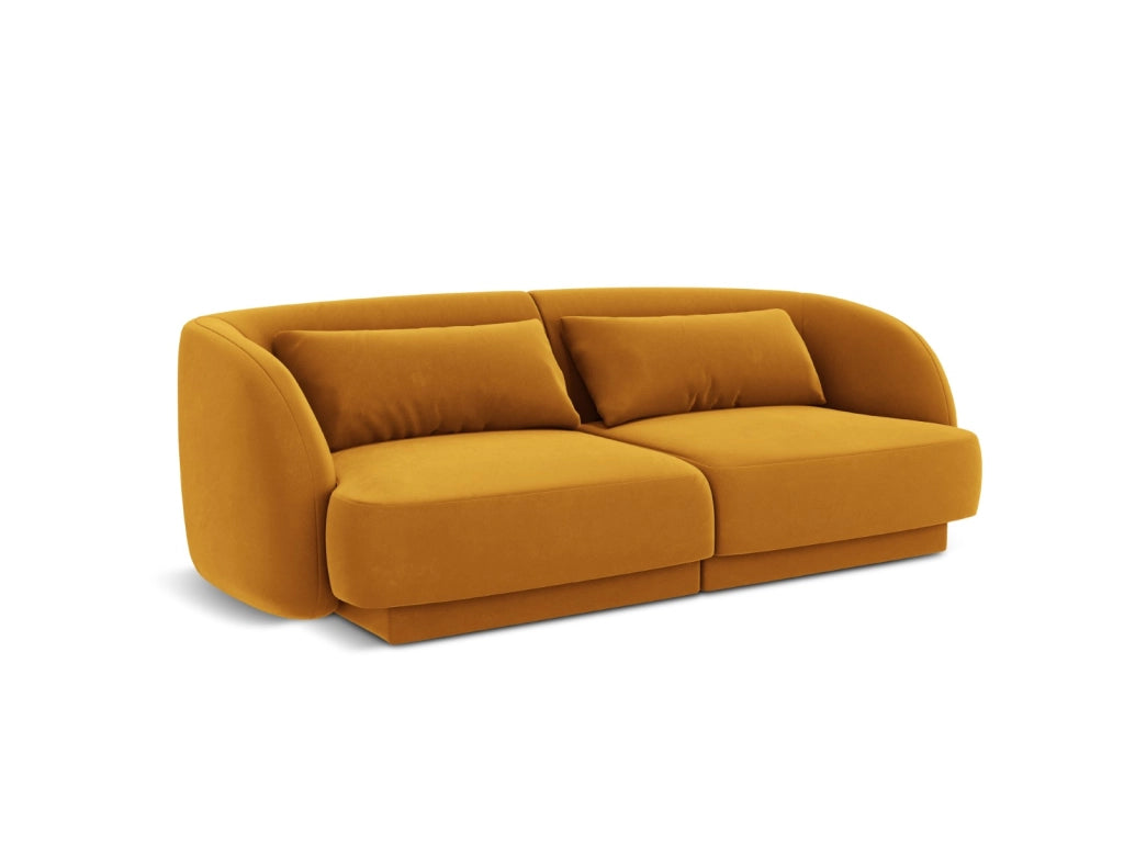Cosmopolitan Design - Divano "Tulum" 2 posti in velluto giallo 