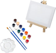 Set per dipintore con cavalletto per foto, cavalletto in legno a forma di triangolo per decorazione, piattaforme per esposizione per DIY, accessori per mini-schilder per bambini