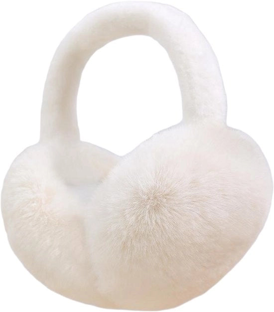 Orecchini da neve, regolabili, finta pelliccia, orecchini da neve intrecciati, stile femminile, orecchini da neve all'avanguardia, compatibili con la maggior parte dei auricolari, bianchi