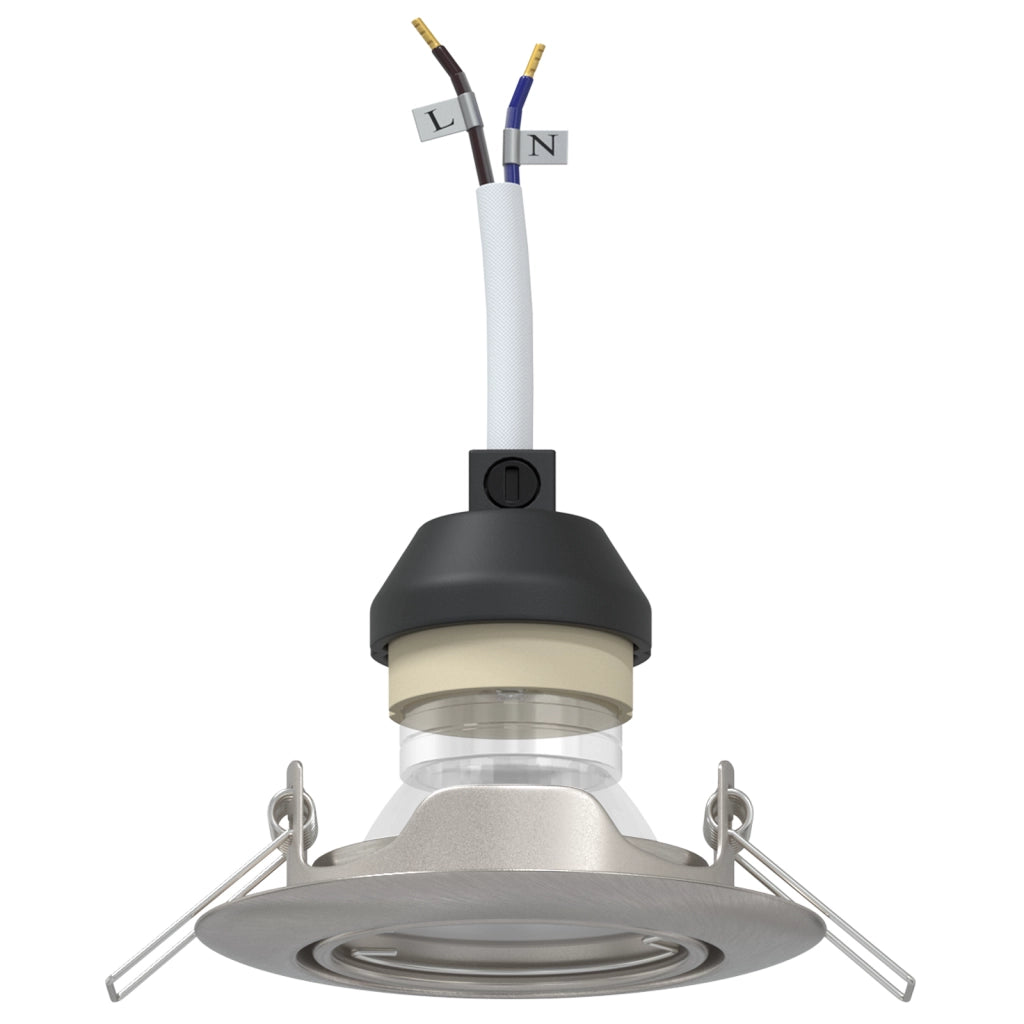 Faretti Incassati 6 pezzi Rotondo GU10 Argento Ã˜90 mm Acciaio