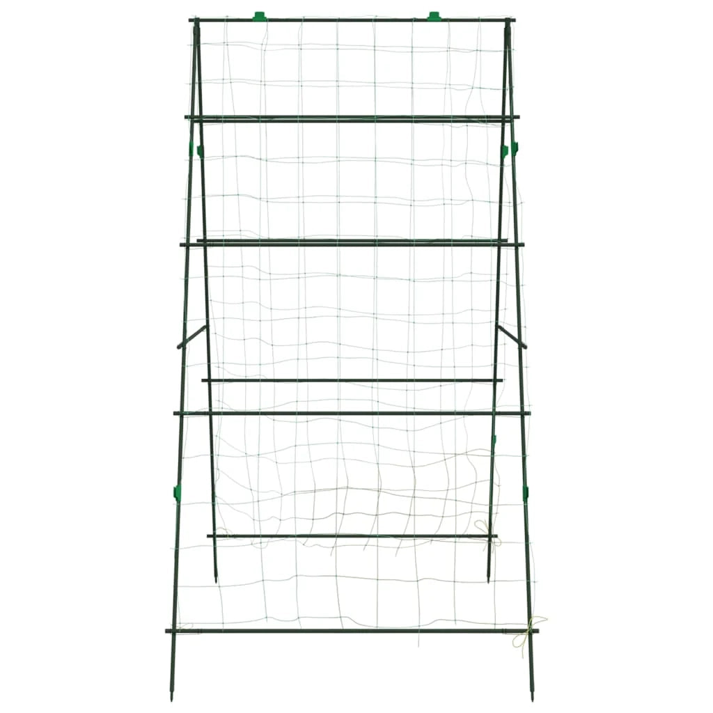 Traliccio da giardino regolabile a forma di A per piante rampicanti 99 x 90 x 175,5 cm stile moderno acciaio verde 02_0056678
