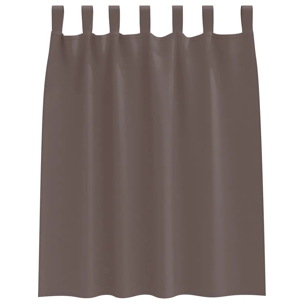 Tende Blackout con Anelli 2 pcs Marrone Scuro 140 x 140 cm 4107553