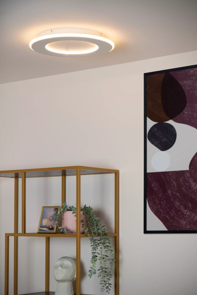 Plafoniera LED rotonda 39,6cm 24W bianca Lucide Axelle
