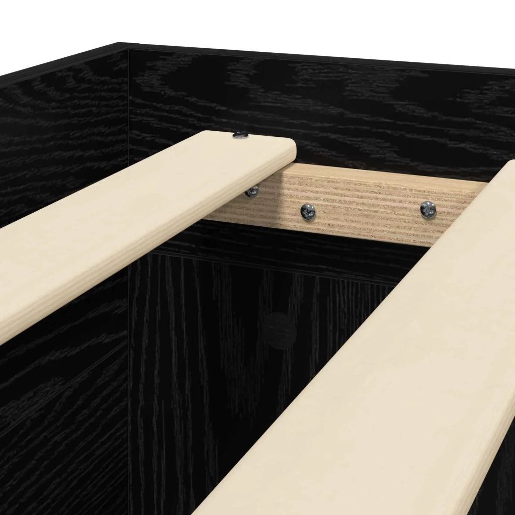 Telaio del letto con storage Rovere Nero 80 x 200 cm 3429691