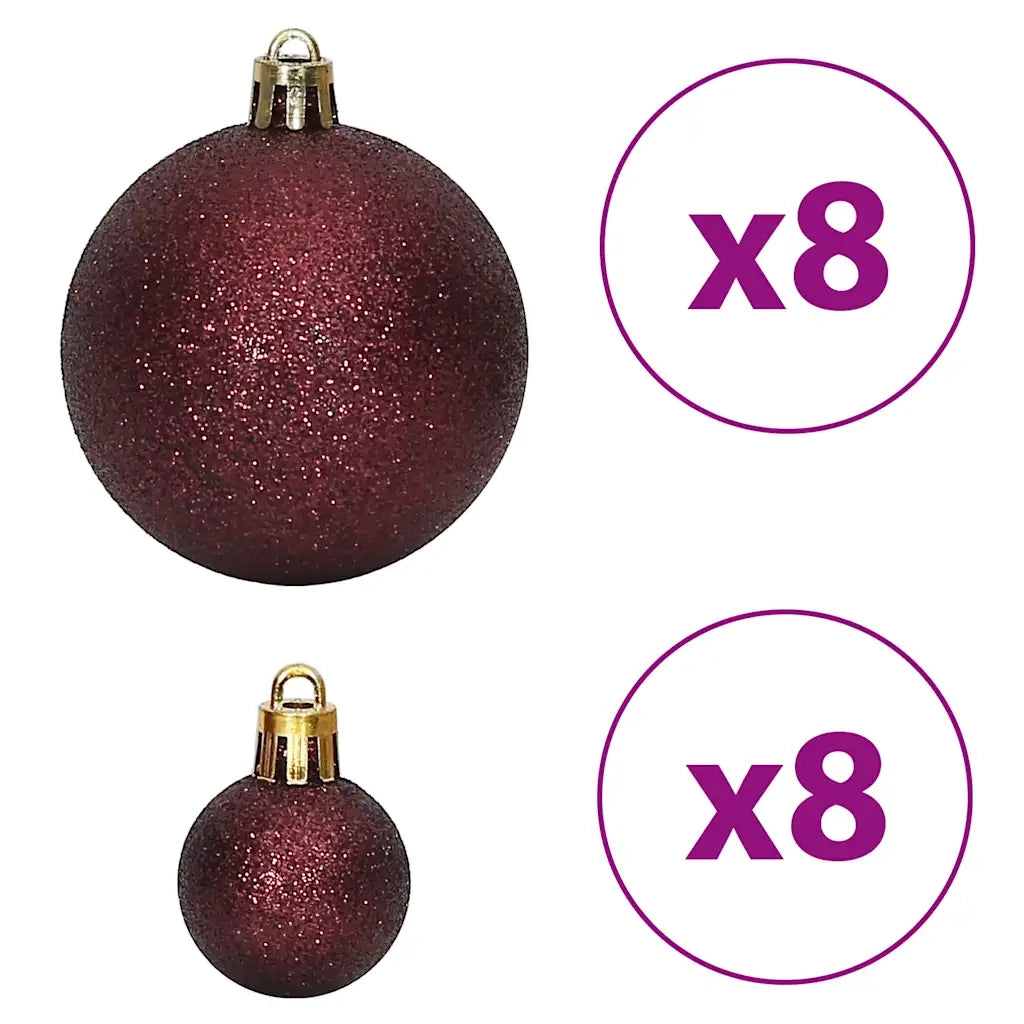 Palline di Natale 100 pz Champagne e Marrone 3 / 4 / 6 cm 356107