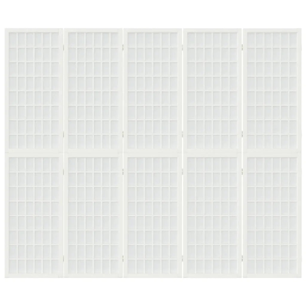 Divisorio Pieghevole 5 Pannelli Stile Giapponese 200x170 Bianco cod mxl 78711
