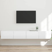 Mobile TV da parete 2 pcs Bianco Lucido 98 x 31 x 29,5 cm