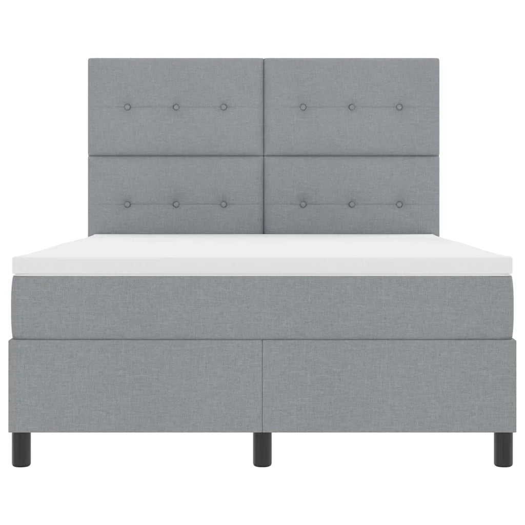 Letto a molle con materasso Grigio chiaro 160 x 200 cm Tessuto 3342879