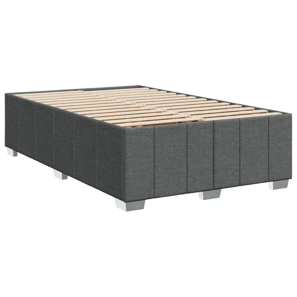 Giroletto a Molle con Materasso Grigio Scuro 120x200 cm Tessuto 3287029
