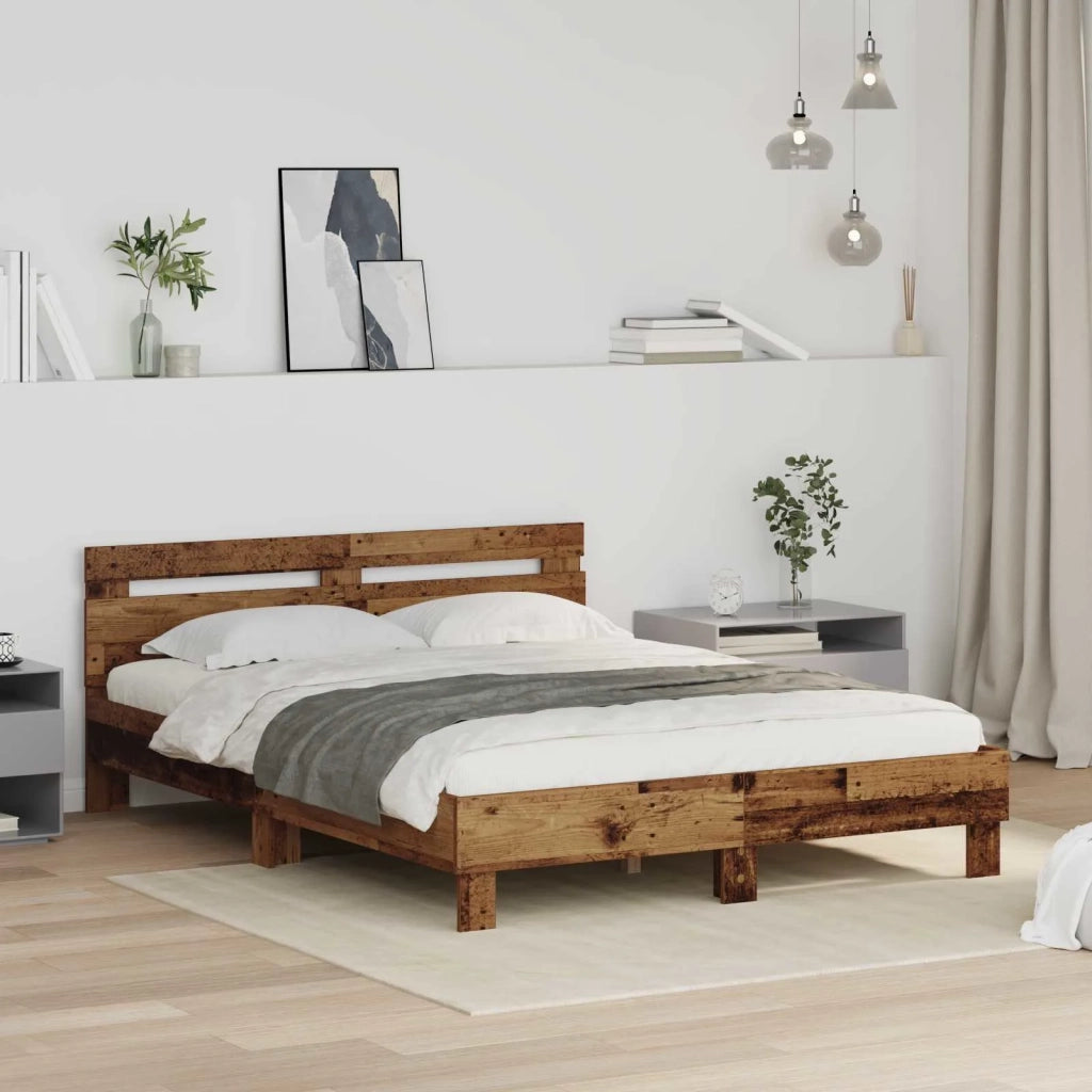 Struttura del letto con testiera Legno vecchio 120 x 200 cm 3417313