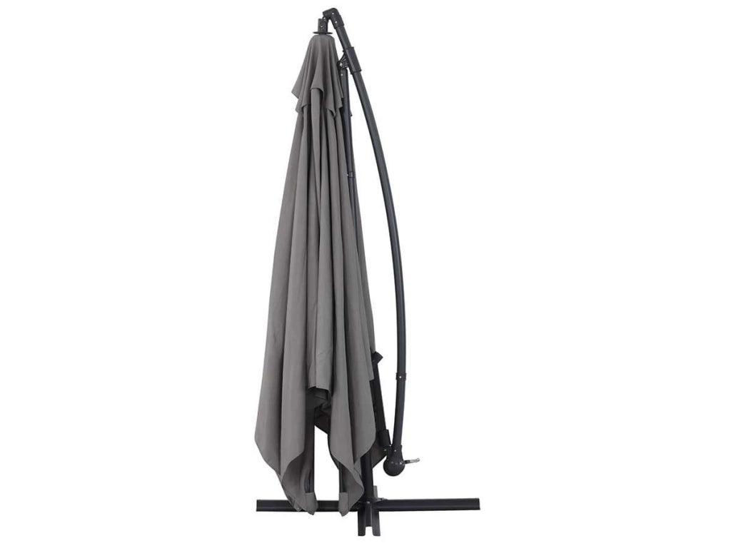 Ombrellone da giardino decentrato in alluminio ILIOS 3 - Quadrato - 3 x 3 m - Grigio