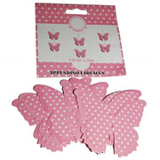 Trade Shop - Set 3 Pezzi Festoni Rosa Pois 6 Farfalle Farfalla 12cmx3m Compleanni Matrimonio -