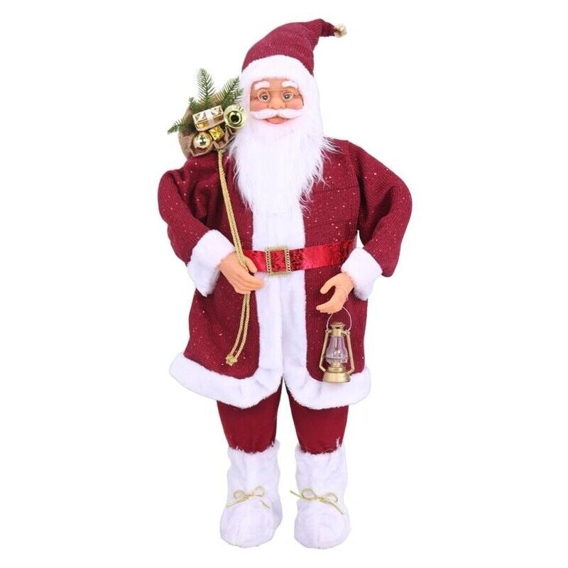 MAURY'S PUPAZZO DI BABBO NATALE CON VESTITO ROSSO DA 100 CM OKX