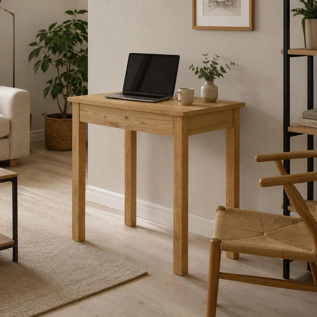 Loda, Tavolo Fisso 4 Posti, 75x55x76h cm Marrone Rovere Nodi