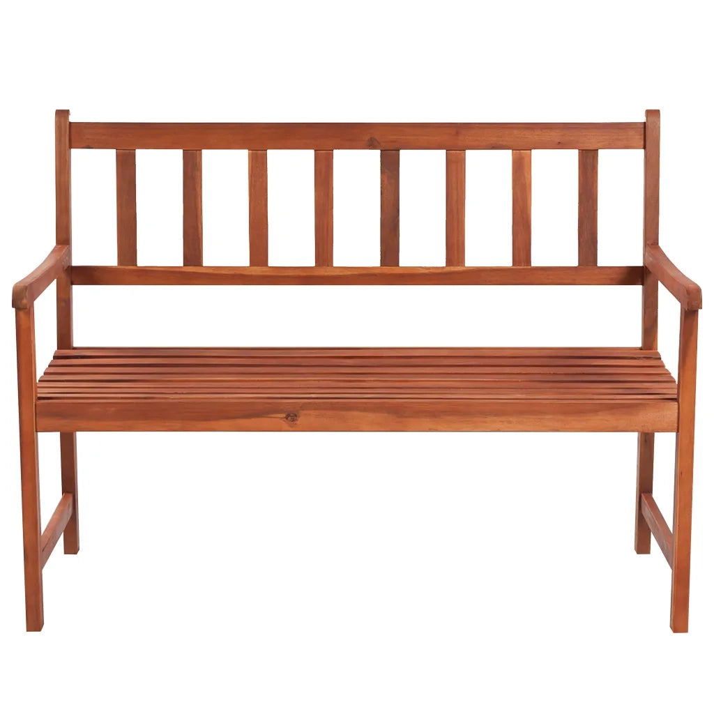 Panca da Giardino con Cuscino 120 cm in Massello di Acacia