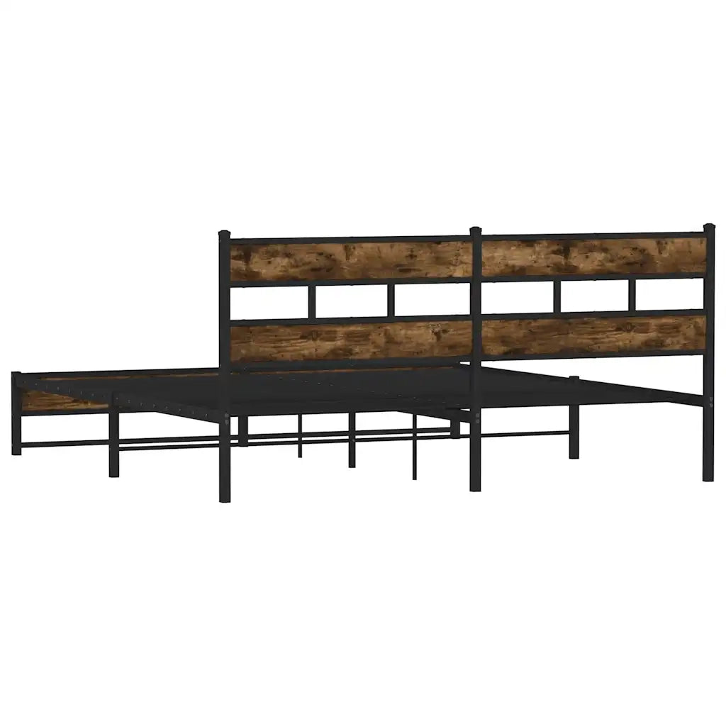 Giroletto senza Materaso in Metallo Rovere Fumo 183x213 cm
