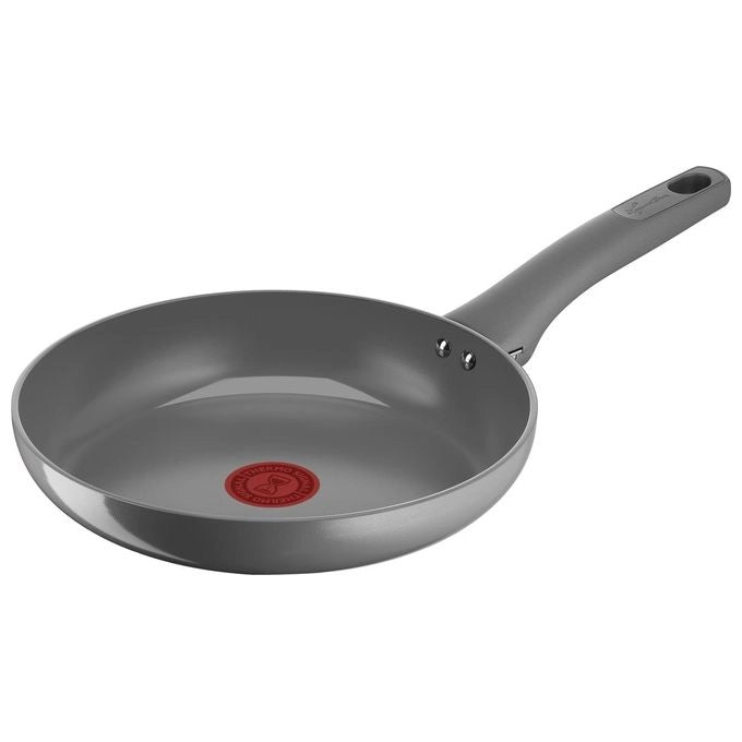 Lagostina 010274040124 Risorsa Padella 24 cm Rivestimento in Ceramica Antiaderente Thermo-Signal Induzione colore Grigio