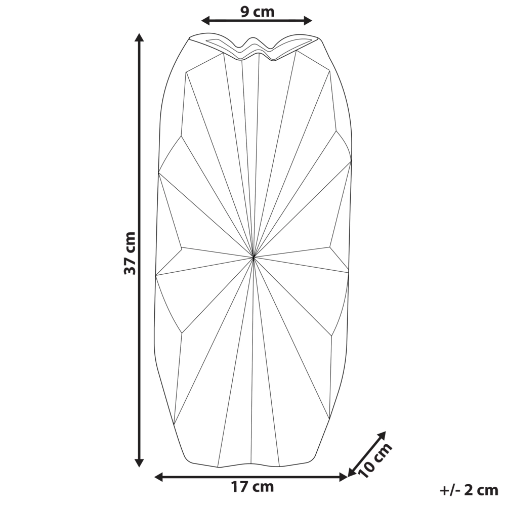 Vaso per fiori in gres porcellanato dorata 37 cm impermeabile Accessorio per la casa Stile glamour
