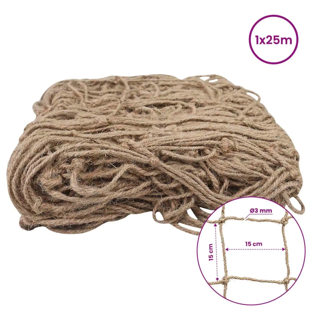 Rete di supporto per piante in juta Naturale 1 x 25 m 42012231