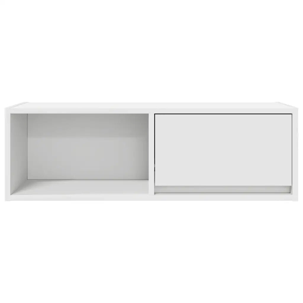 Mobile Porta TV Bianco 80x31x25,5 cm in Legno Multistrato
