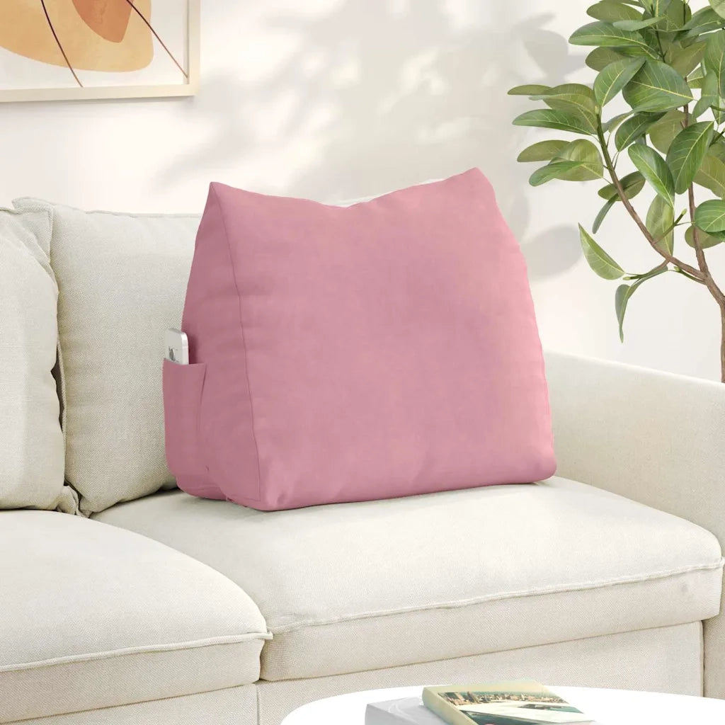 Cuscino per Schiena Rosa 60 x 20 x 50 cm Tessuto in Cords 42015052