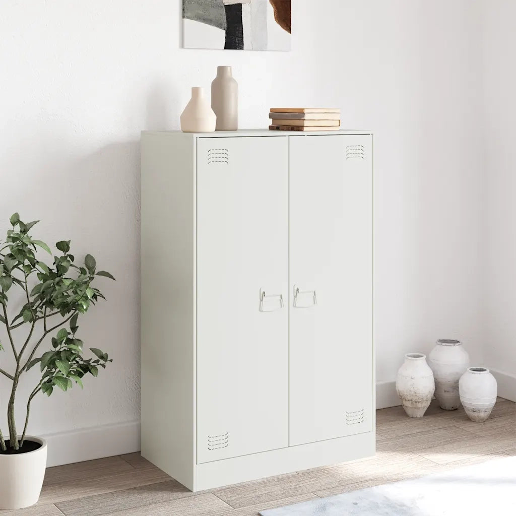 Credenza Bianca 67x39x107 cm in Acciaio
