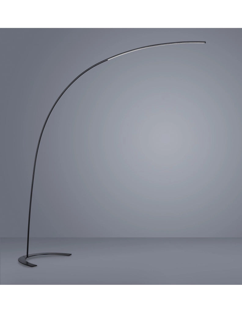 Piantana ad Arco Shanghai Led 18w Dimmerabile Nero Trio Lighting