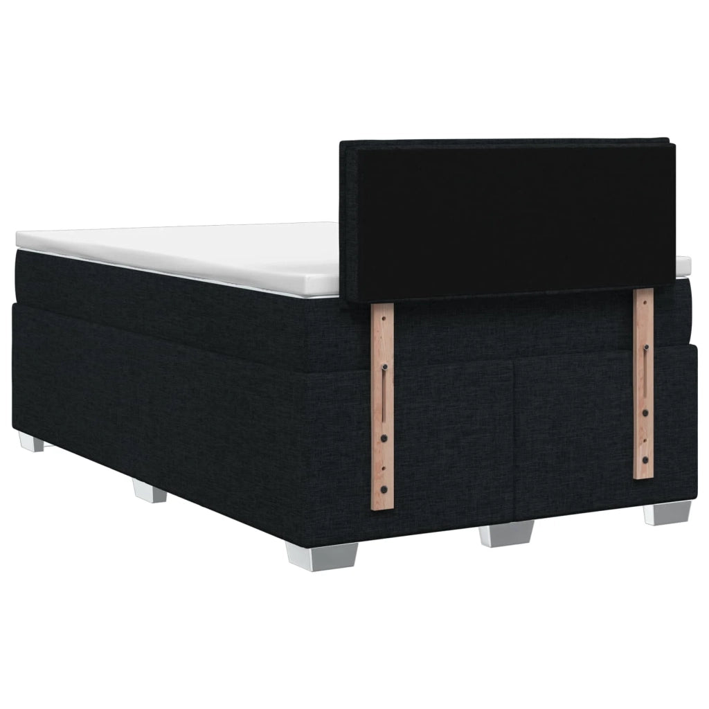 Letto box spring con materasso Nero 120 x 190 cm Tessuto 3450427