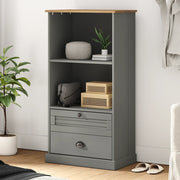 Libreria VIGO 60x35x114,5 cm in Legno Massello di Pino Grigio 353186