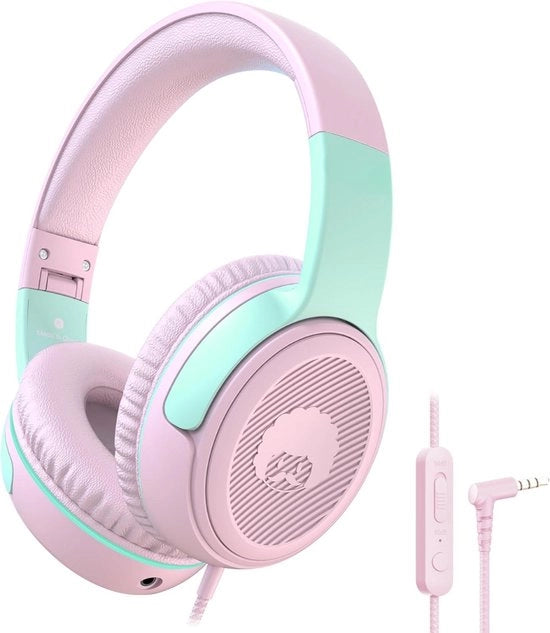Cuffia per bambini con cavo - Cuffia per bambini - Cuffia per computer con cavo - Regolazione del volume sicura - Scuola - Tablet - Laptop - Viaggi - Ascolto di musica