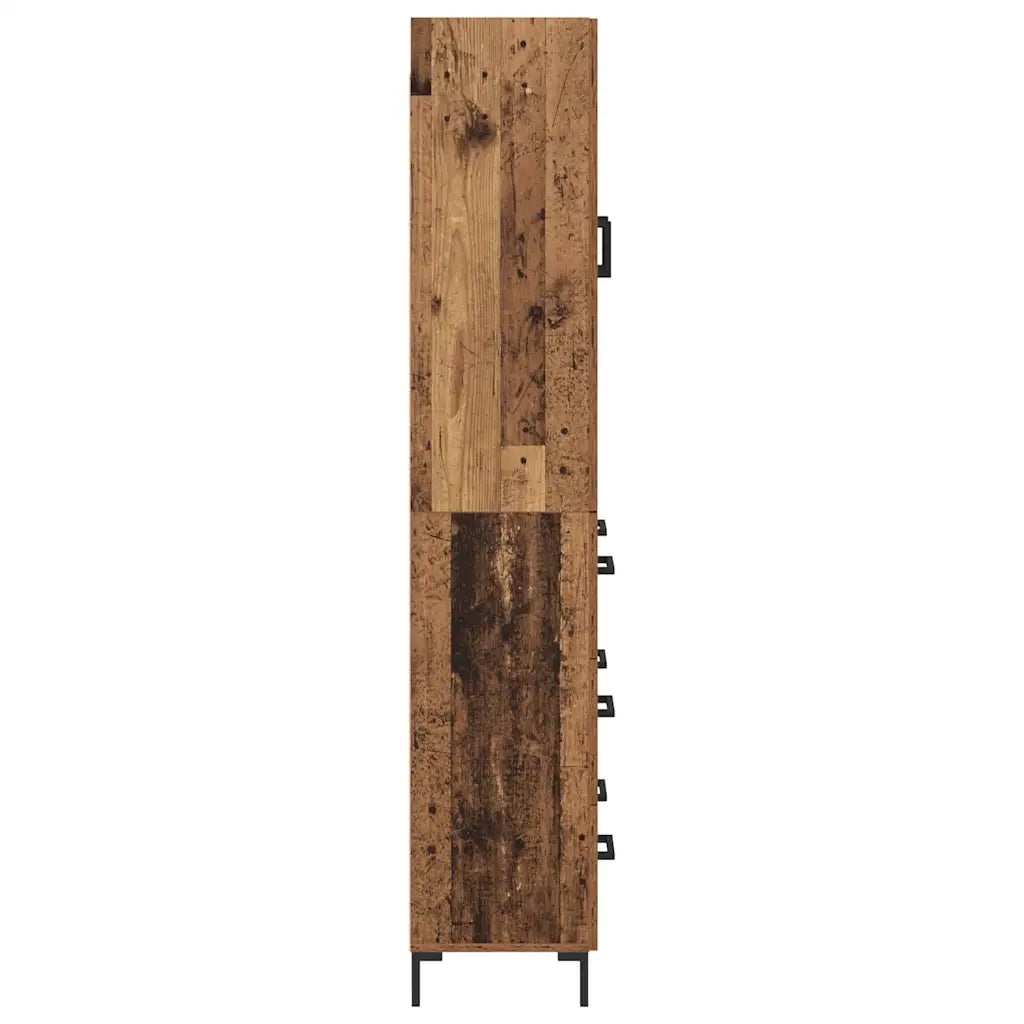 Credenza | Madia | Buffet da pranzo | Armadio da pranzo Legno vecchio 69,5 x 34 x 180 cm Legno multistrato