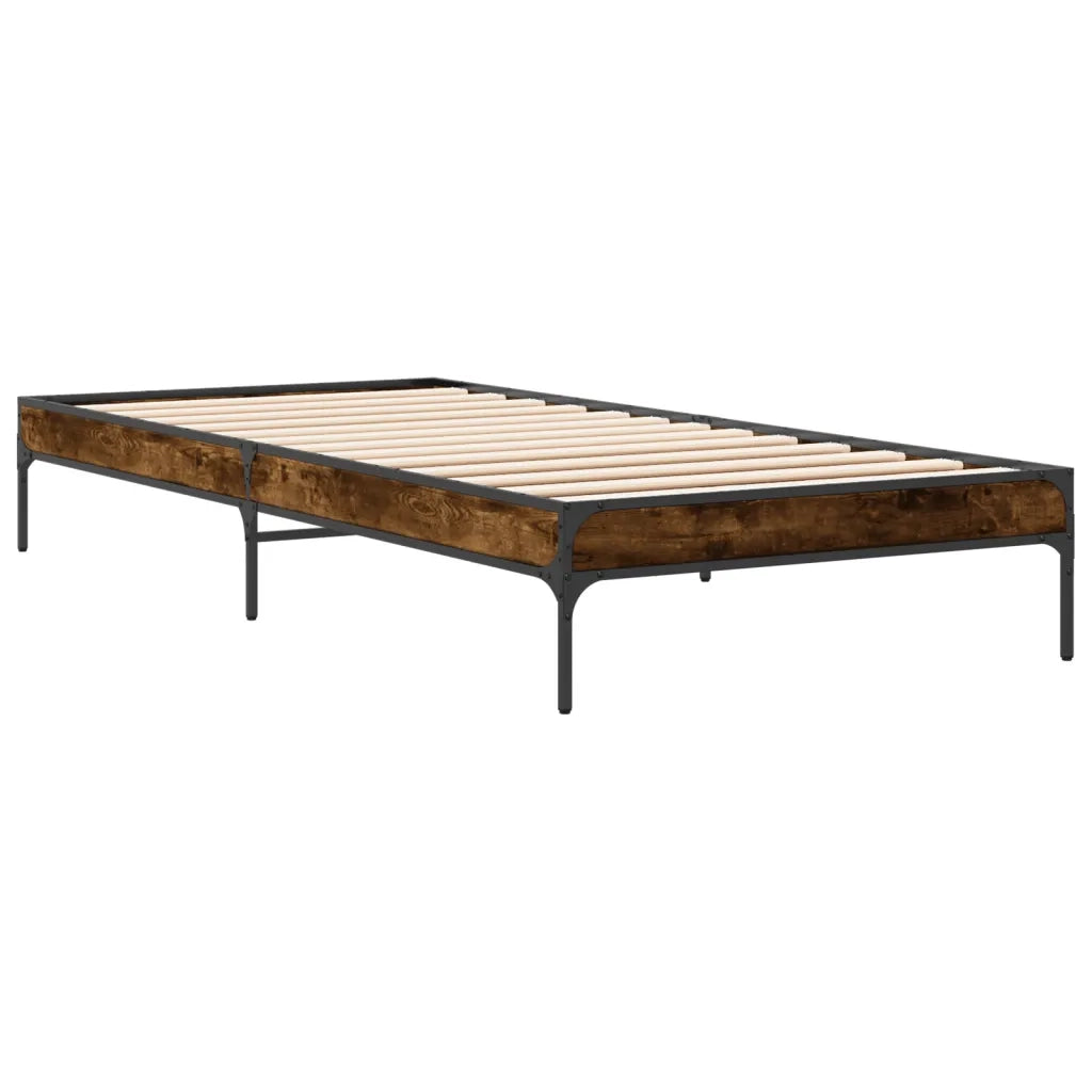 Giroletto Rovere Fumo 90x200 cm in Legno Multistrato e Metallo 845033