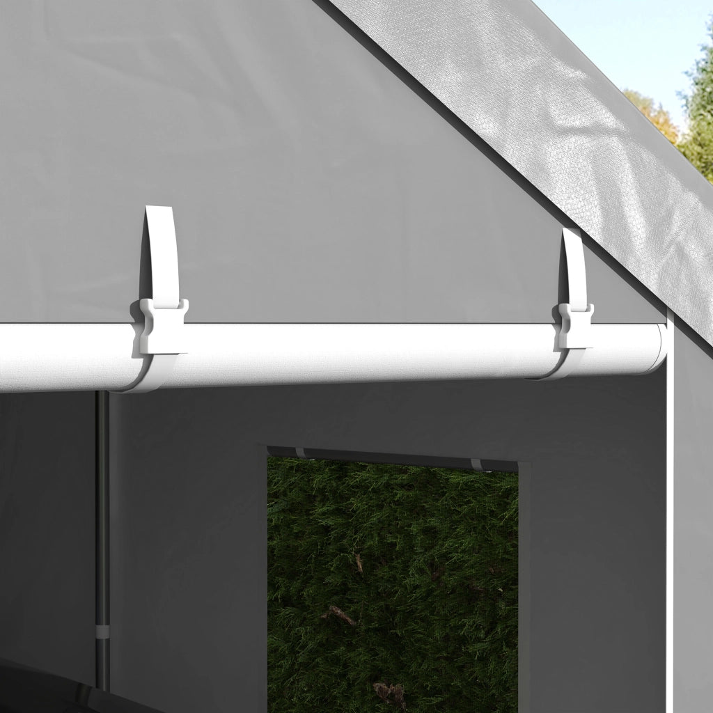 Tenda Garage Carport ¨C Zephmum ¨C 6x2.95x2.78 m Acciaio Grigio