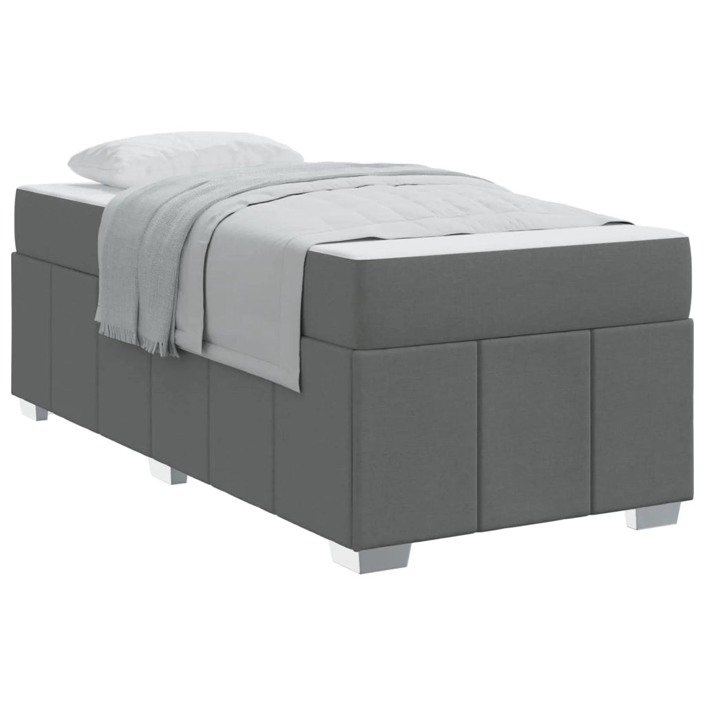 Struttura del letto Grigio scuro 90 x 190 cm Tessuto 3398252