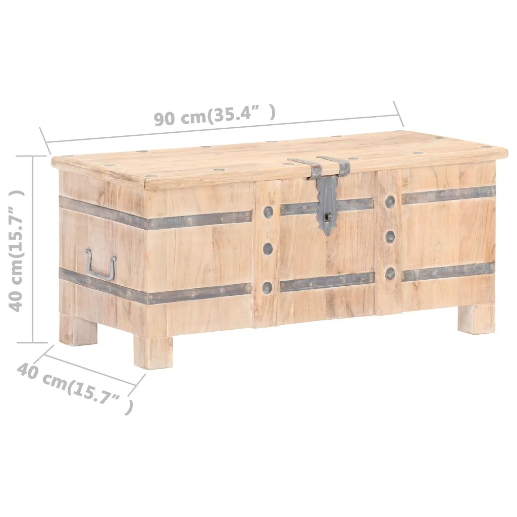 Baule 90x40x40 cm in Legno Massello di Acacia CFW7597998