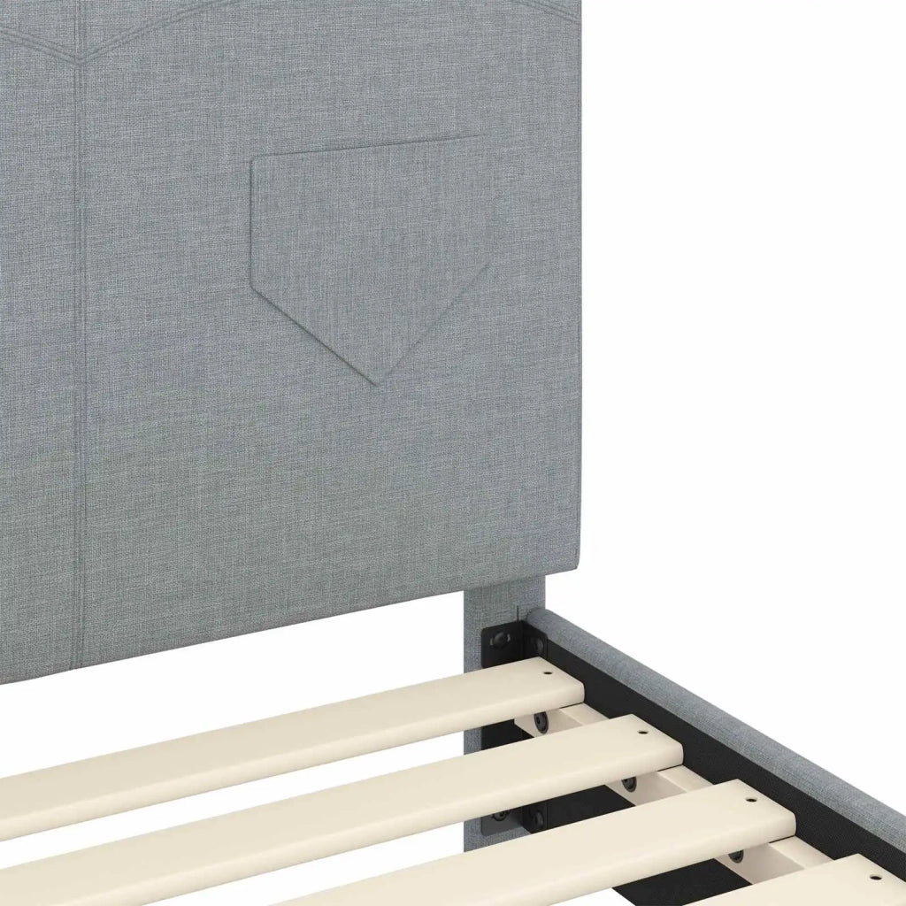 Struttura letto per bambini con testata Grigio chiaro Tessuto 42010979